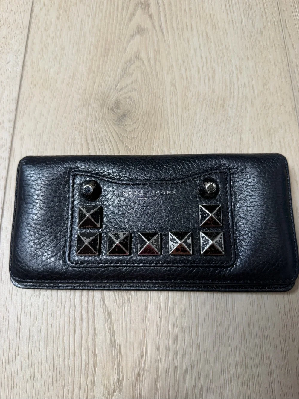 Marc Jacobs Black Leather Studded Wallet